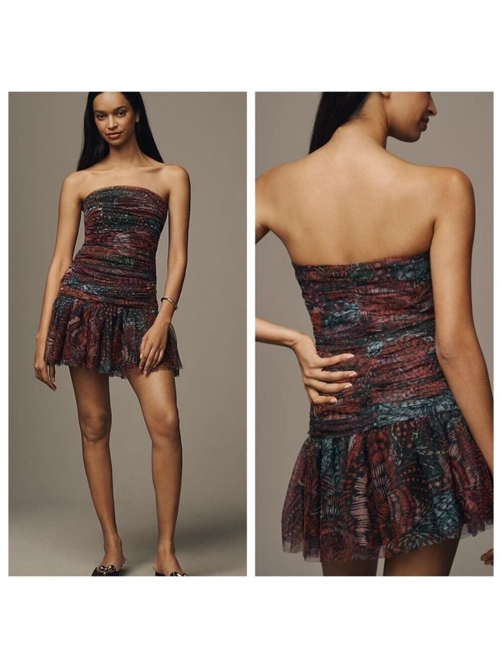 Hutch X Anthropologie Raney Tulle Strapless Party Mini Dress Size 4 NWT